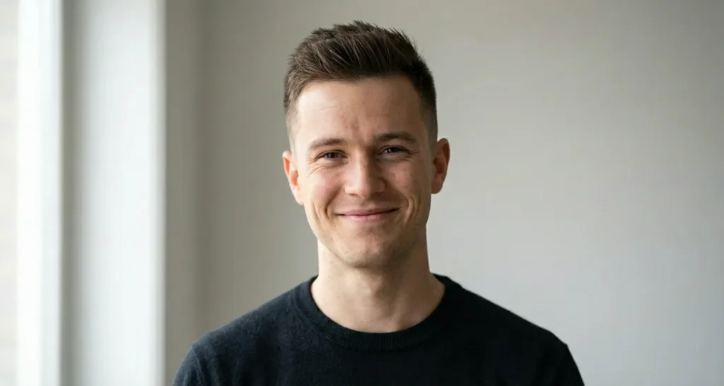 Crew Cut for Round Face